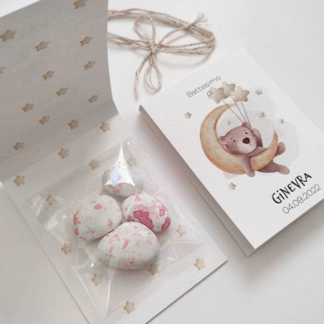 Двойная открытка с конфетами